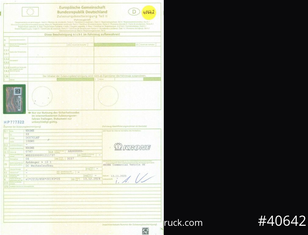 Camión KRONE Tandem, MIDI, für 1120mm + 1320mm, SOFORT, NEU