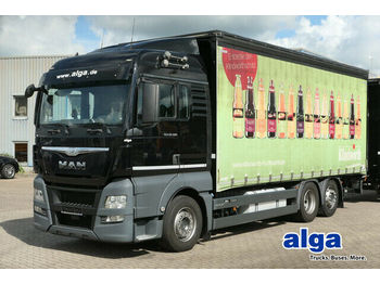 Camión transporte de bebidas MAN 26.480 TGX LL 6x2, Pritsche-Plane,LBW/Klima/AHK: foto 1