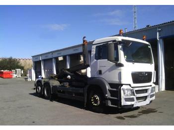 Camión con equipo de cable MAN TGS26.360 6X2 hook-lift truck: foto 1