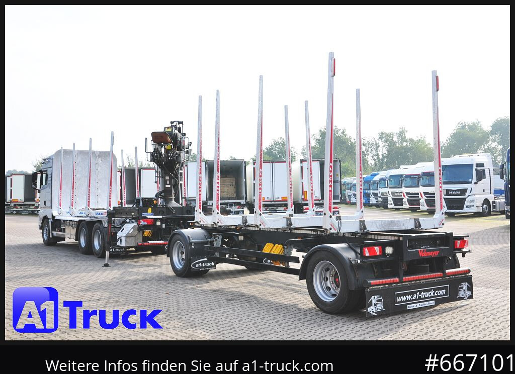 Camión MAN TGX 26.480, Holz Kesla 2109, 6x4,