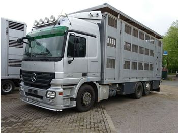 Camión transporte de ganado Mercedes-Benz Actros  2544 Menke 3 Stock Vollalu Hubdach: foto 1