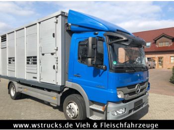 Camión transporte de ganado Mercedes-Benz Atego 1224 Menke Einstock Vollalu: foto 1