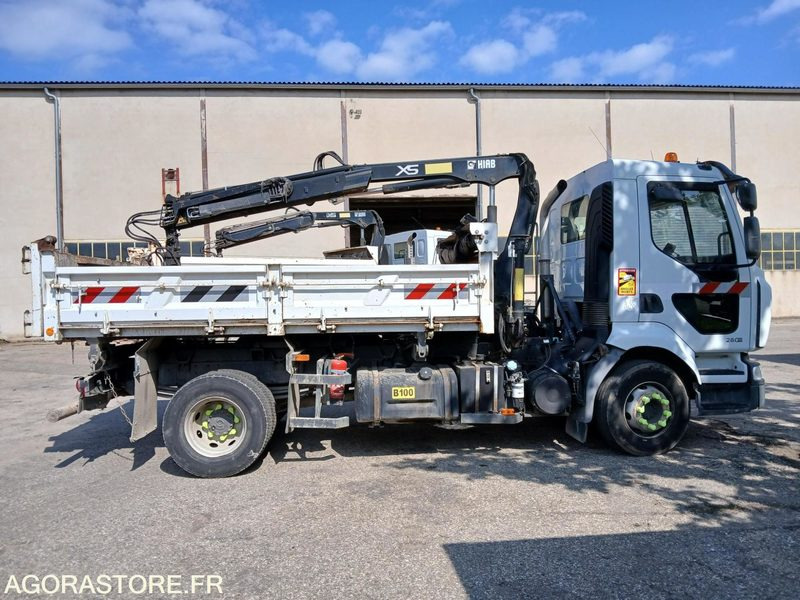 Camión RENAULT 4X2 GRUE- MIDLUM 280 BENNE CARRE - 2008 / 175214 KM - DY-888-RM (M5388)