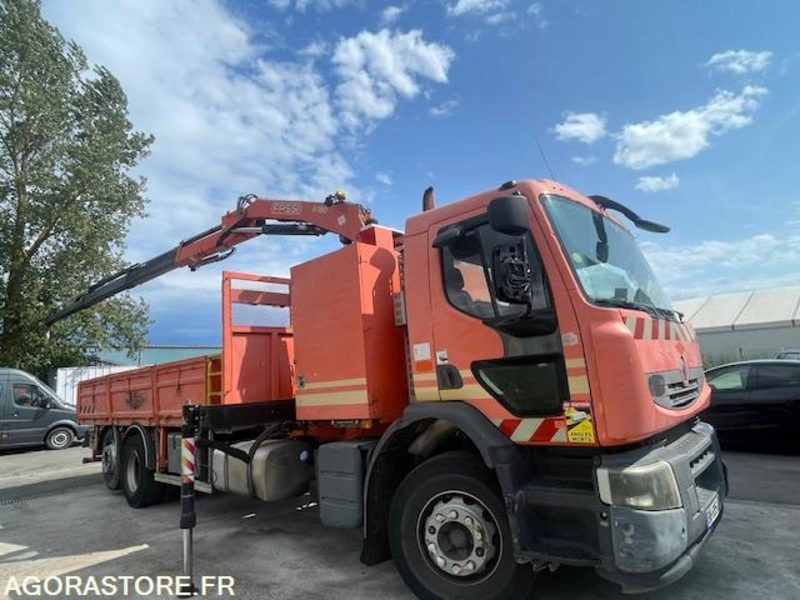 Camión RENAULT PREMIUM LANDER 430.26 - PLATEAU GRUE - GRUE FASSI F150 + RADIO - 2011