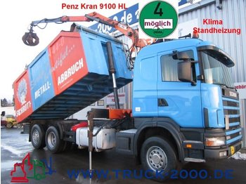 Camión volquete Scania 124G 420 Schrott+Altmetall+Recyling 34m³ Kran: foto 1