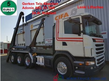 Camión portacontenedor de cadenas Scania G 480 8x4 Tele Gerken Adonis 24.5t. NL Lenk Lift: foto 1