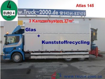 Camión volquete Scania P380 Glas/Wertstoff Recycling Kran 3Kammern 37m³: foto 1