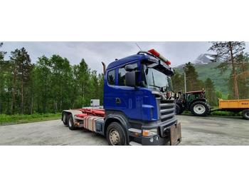 Camión multibasculante Scania R420 6x2 hook lift: foto 1