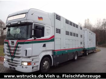 Camión transporte de ganado Scania R 480 Topline Typ 2 , mit Menke  Anhänger Hubd.: foto 1