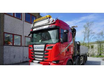 Camión caja abierta Scania R 620 crane truck Palfinger PK42002 456 CV: foto 1