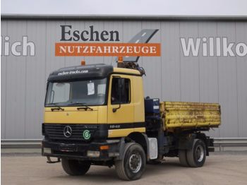 Volquete camión Mercedes-Benz 1831 AK, Atlas Kran, 4x4, Blattfederung, AHK