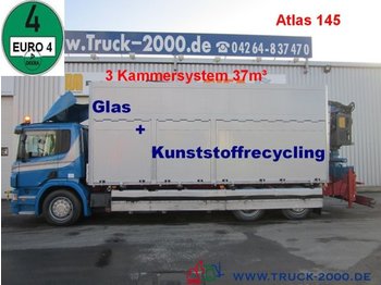Volquete camión Scania P380 Glas/Wertstoff Recycling Kran 3Kammern 37m³