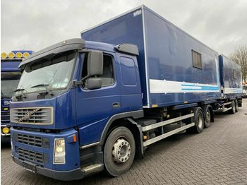 Camión portacontenedore/ Intercambiable Volvo FM 380 6X2 + NOYENS 2 AS AANHANGER + 2 POWER UNI: foto 1