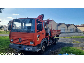 Camión  camion grue RENAULT  S150 (1995) et benne + grue FASSI F65-21- Vente à Pro