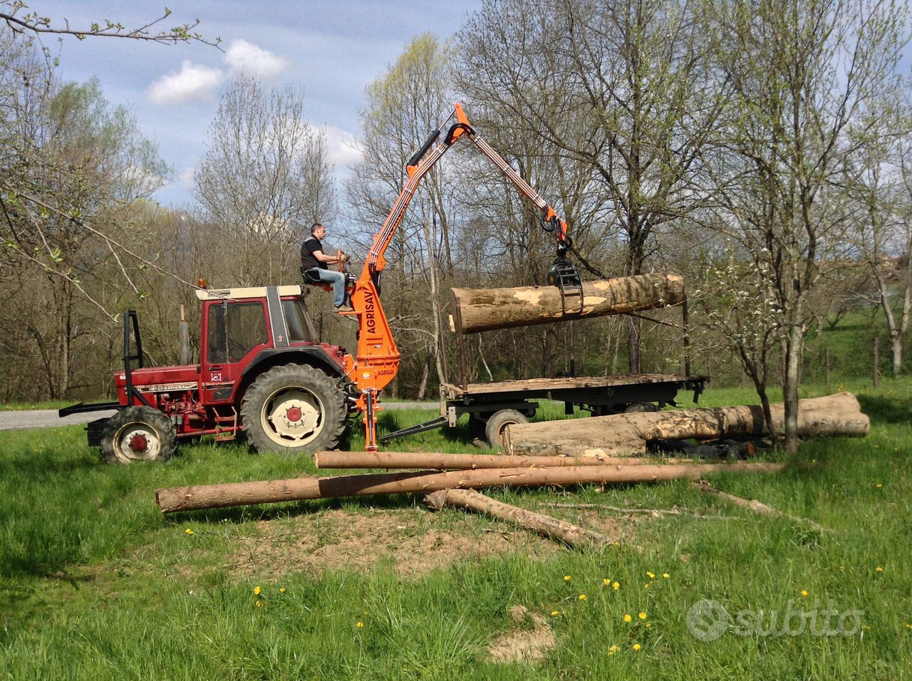 Grúa para camión para Maquinaria forestal nuevo Caricatore forestale pas800: foto 2