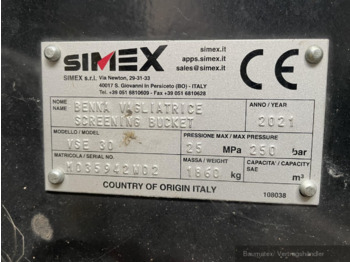 Simex VSE20 Sieblöffel/ neueste Generation!! - Cuchara para clasificación para Maquinaria de construcción: foto 4