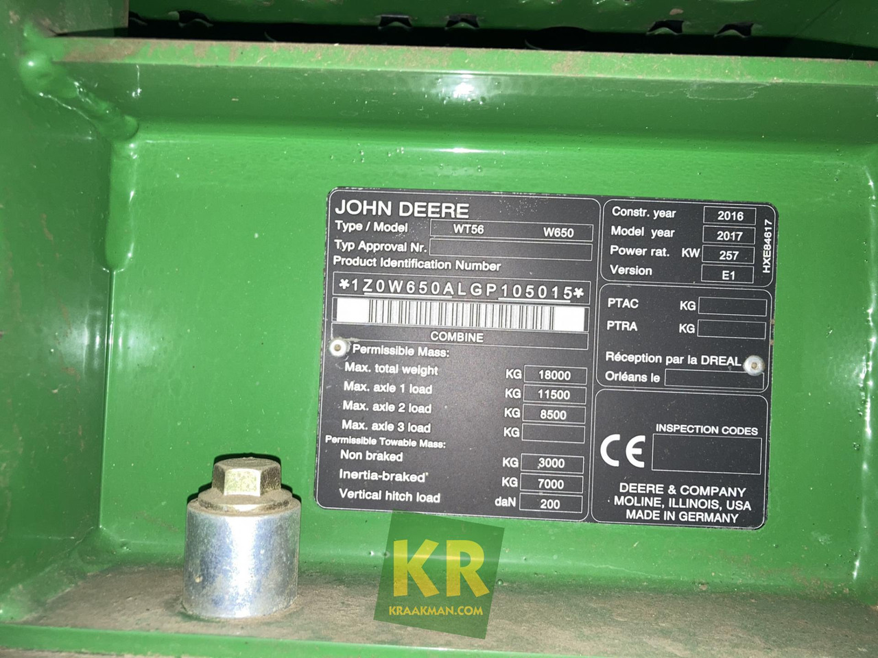 Cosechadora de granos W650i John Deere: foto 19