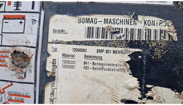 Rodillo Bomag BMP851 Grabenwalze: foto 7