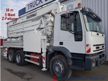 Bomba de hormigón Iveco 380 E 38 6x4 36m Betonpumpe 5 Mast 125mm Rohre