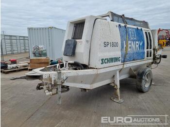  2015 Schwing SP 1800 D-129 KW - Camión bomba de hormigón