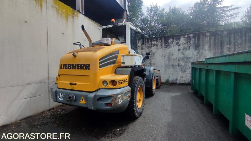 Cargadora Chargeuse LIEBHERR L524 avec godet haut déversement - 2012