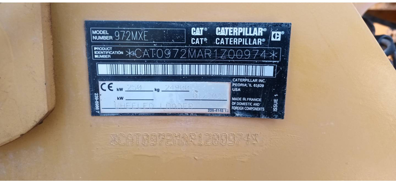 Cargadora de ruedas CAT 972M XE