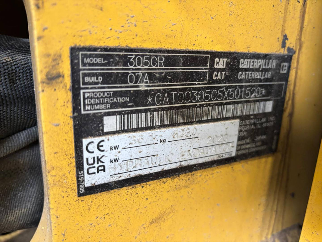Excavadora de cadenas CAT 305