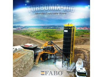 Planta de hormigón nuevo FABO TURBOMIX-100 Mobile Concrete Batching Plant: foto 1