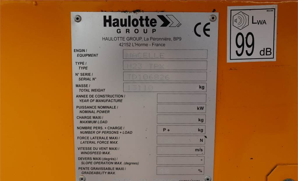 Arrendamiento de Haulotte H23TPX Diesel, 4x4 Drive, 22.6m Working Height, 19  Haulotte H23TPX Diesel, 4x4 Drive, 22.6m Working Height, 19: foto 6