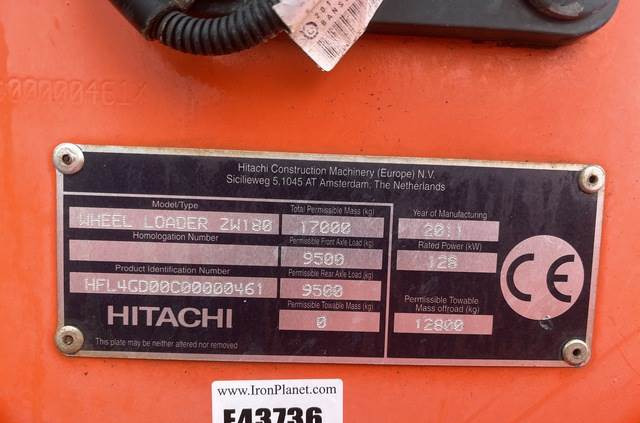 Cargadora de ruedas Hitachi ZW180: foto 5