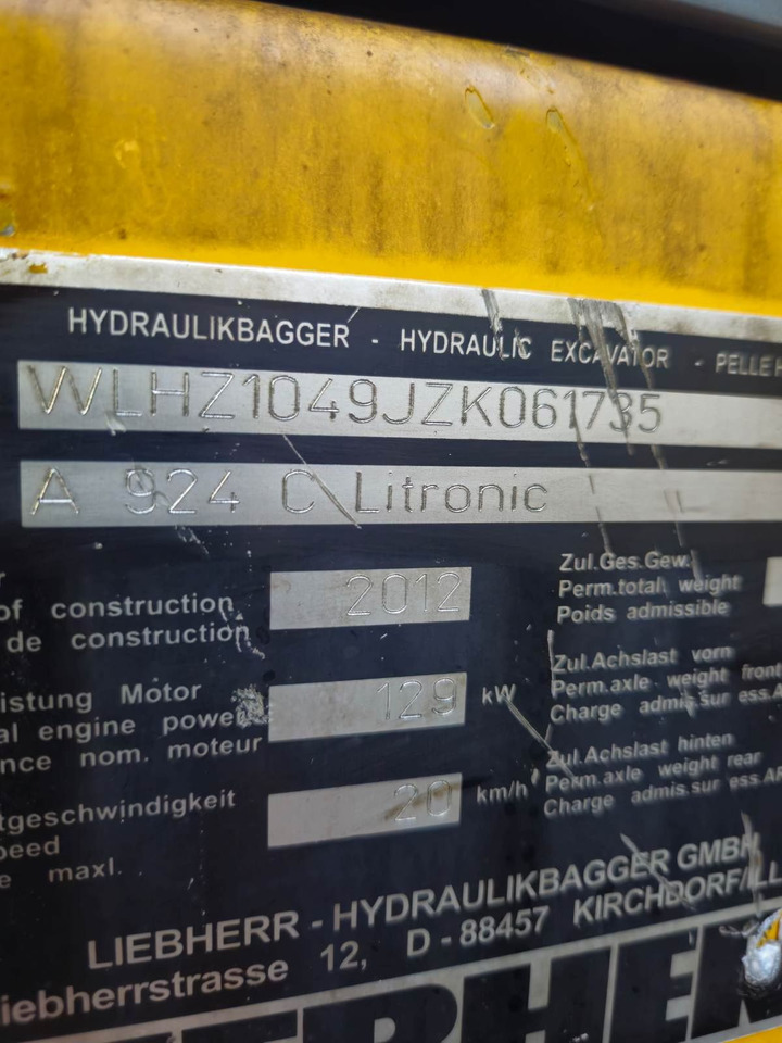 Manipulador de materiales LIEBHERR A924C (2012)