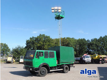 Camión con plataforma elevadora Mercedes-Benz 1017 AF 4x4, Lichtmast,Lichtgiraffe,Flutlicht: foto 1