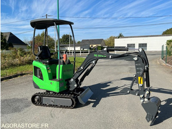 Miniexcavadora  Mini pelle sur batterie lithium avec lot d'accessoires.