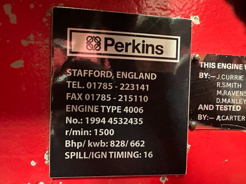 Generador industriale Perkins 4006 Stamford 700 kVA generatorset: foto 11