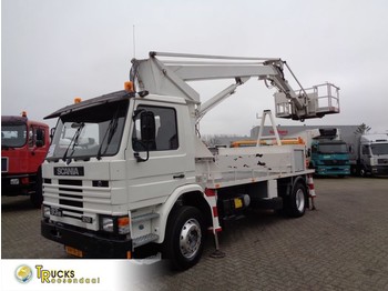 Camión con plataforma elevadora Scania 93M 210 + Manual + Pto + High Platfrom + 13m: foto 1