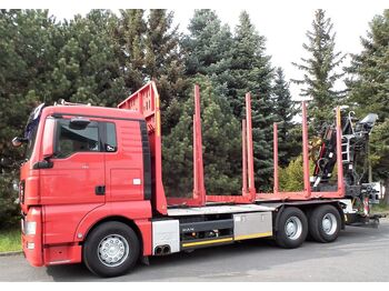Remolque forestal, Camión MAN TGX 33.680 V8 Holzlader + KRAN + 6x4 + 390tkm: foto 1