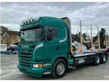 Remolque forestal, Camión grúa Scania R480 Holztransporter Euro 5 Kesla m. Menke -Janzen Exte (45): foto 1