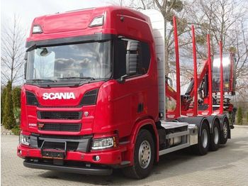 Remolque forestal, Camión grúa Scania R500 XT 8x4 EURO6 Holztransporter wie NEU!: foto 1