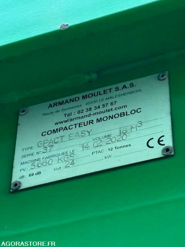 Herramienta/ Equipo COMPACTEUR MONOBLOC EMBARQUE ARMAND MOULET