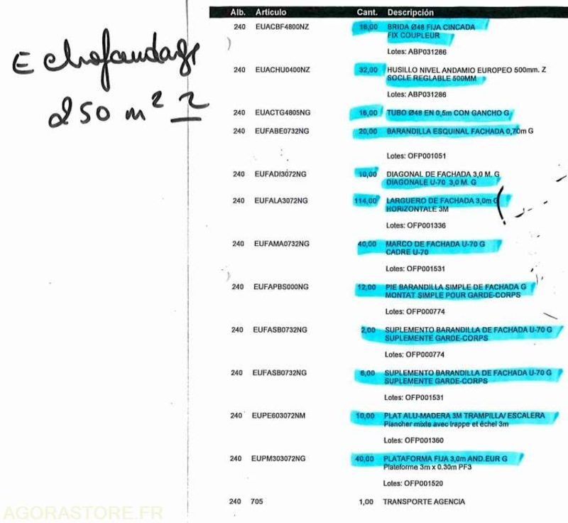 Herramienta/ Equipo Echafaudage