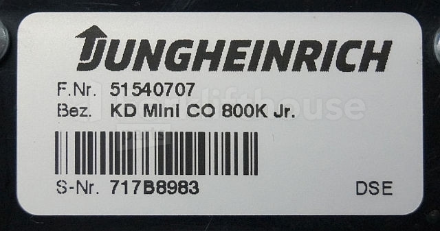 Salpicadero para Equipo de manutención Jungheinrich 51540707 Display KD mini Co 800K Jr. sn. 717B8983: foto 3