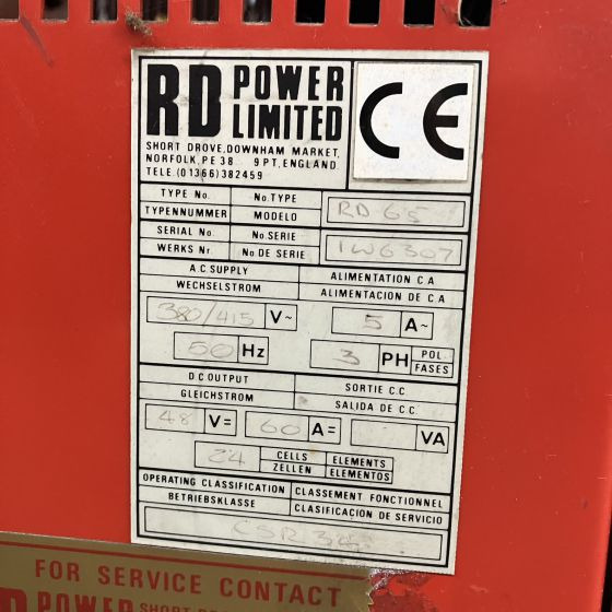 Sistema eléctrico para Equipo de manutención RD power Limited 48V/60A: foto 6