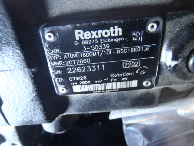 Bomba hidráulica para Maquinaria de construcción Rexroth A10VG18DGM1/10L-NSC16K013E -: foto 3