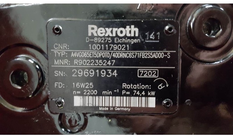 Hidráulica nuevo Rexroth A4VG065ET5DP0T0/40DR - JLG 3006H - Drive pump: foto 5