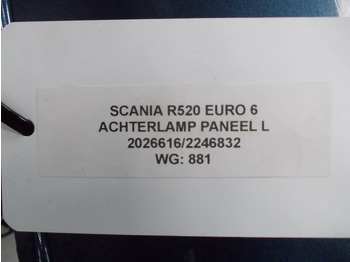 Scania R520 2026616/2246832 ACHTERLICHTPANEEL L EURO 6 - Luz trasera para Camión: foto 3