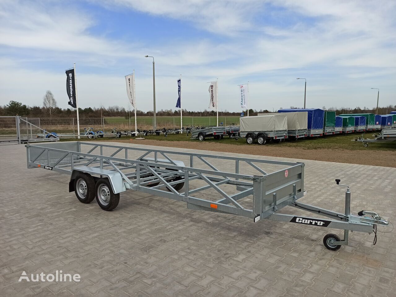 Remolque plataforma/ Caja abierta nuevo Carro przyczepa dłużyca ramowa 612x123 cm long trailer 6m: foto 8