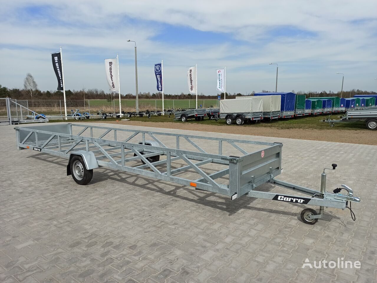 Remolque plataforma/ Caja abierta nuevo Carro przyczepa dłużyca ramowa 612x123 cm long trailer 6m: foto 9