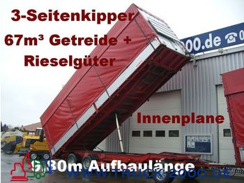 KEMPF 3-Seiten Getreidekipper 67m³   9.80m Aufbaulänge - Remolque caja cerrada