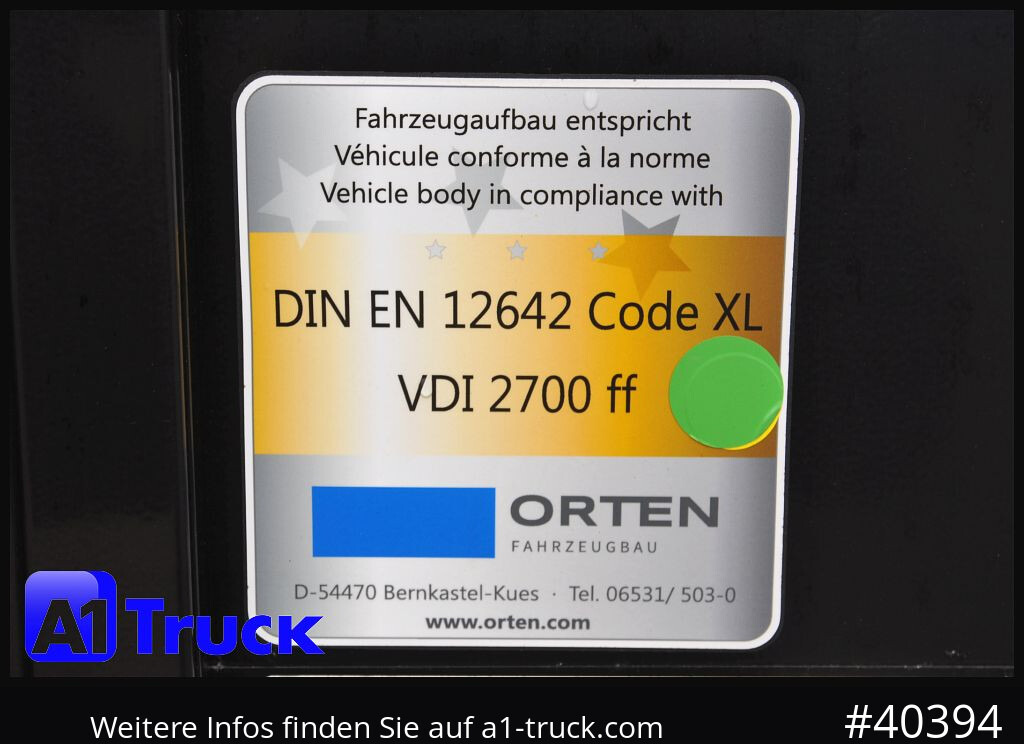 Remolque caja cerrada ORTEN AG 18T Getränke Jumbo Stapler, verzinkt,