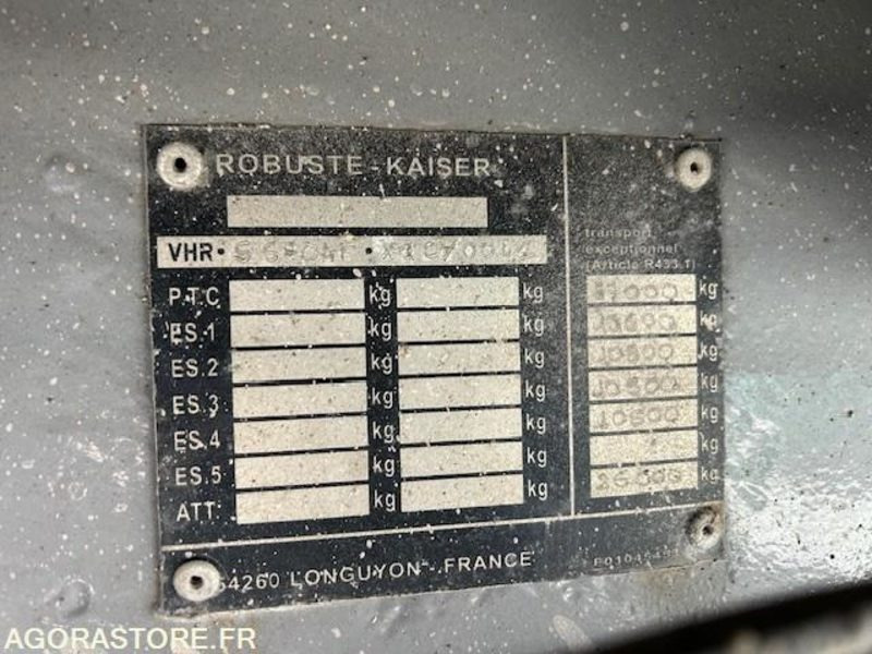 Remolque góndola rebajadas PORTE ENGINS KAISER 4 ESSIEUX 2001